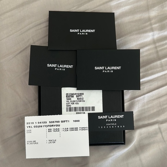 NWT 2019 YSL Gift - Leather Card Holder w/ Mirror - Picture 12 of 12